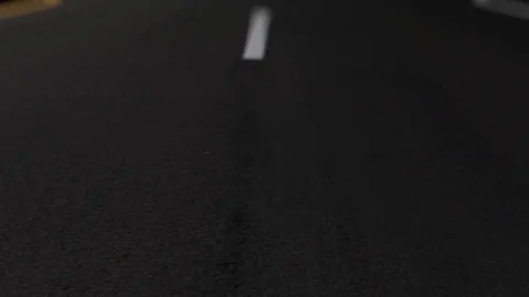 Driving down White Dashed Road Stock Footage 77603907