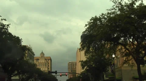 Driving by downtown BB&amp;T building Stock Footage 25157768