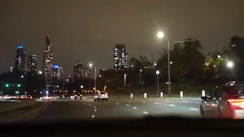 Driving Downtown Chicago 3 Stock Footage 167182590