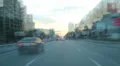 Driving drunk on drugs, insomnia, dusk, street traffic timelapse HD Footage