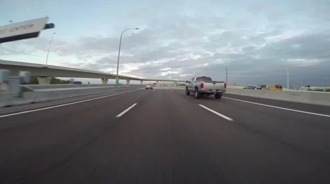 Driving during Rush Hour into Downtown Tampa Stock Footage 47783727