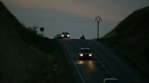Driving at dusk Stock-Footage 269629