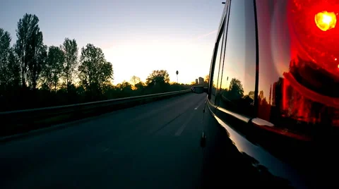 Driving at dusk. Stock Footage 64669916