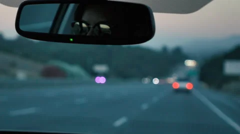 Driving At Dusk Stock Footage 68217802