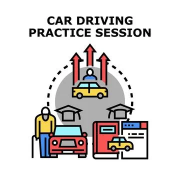 Driving education course paving the way for progress Stock Illustration