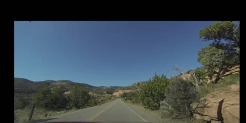 Driving on empty mountain road 1 Stock Footage 45625328