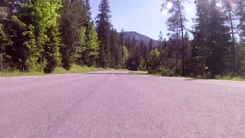 Driving on an empty mountain road in the austrian region steiermark Stock Footage 132639621