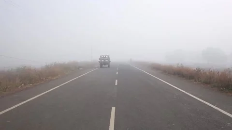 Driving on an empty road Stock Footage 51656640