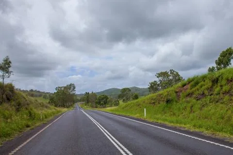 Driving in the empty roads Australia Stock Photos