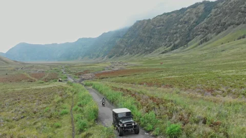 Driving experience to Mt.Bromo, Pasuruan, East Java, Indonesia Stock Footage 235242544