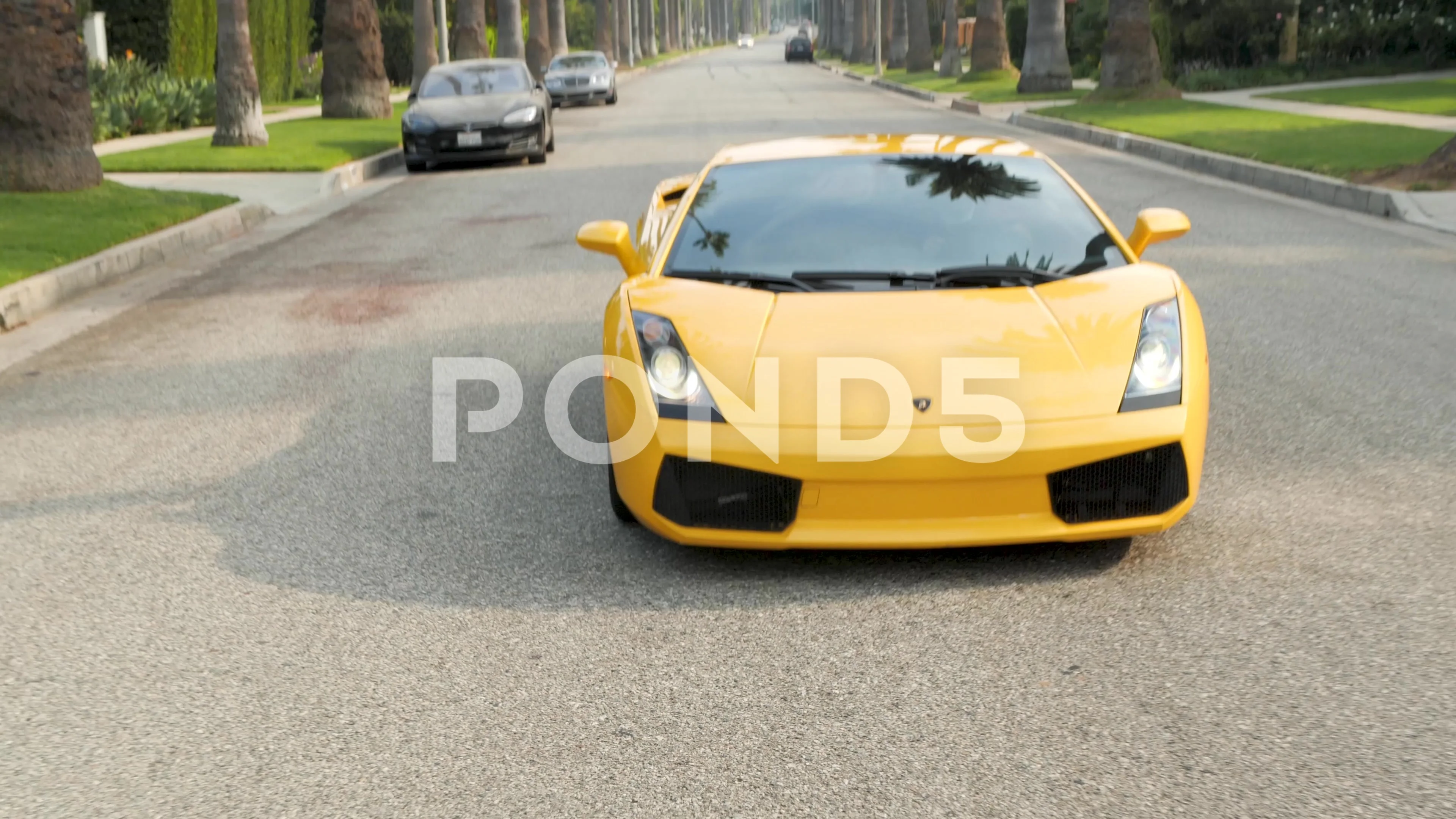 Luxury Sport Car on Rodeo Drive, Beverly, Stock Video