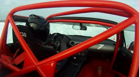 Driving fast car Stock Footage 60953574