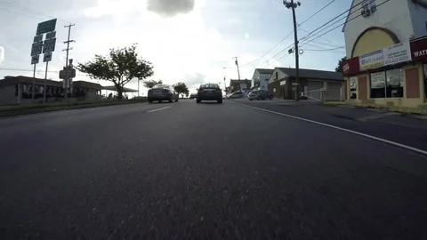 Driving fast into the sun Stock-Footage 70713072