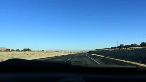 Driving Fast Through the Nevada Desert in Red Rock USA. TImelapsed Stock Footage 83168878