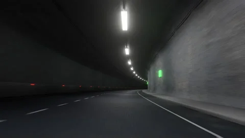 Driving fast through tunnel Stock Footage 149102669