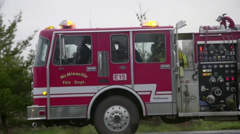 Driving fire truck Stock Footage 60754040