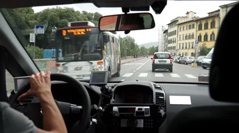Driving in Florence (4 of 7) Stock Footage 32197662