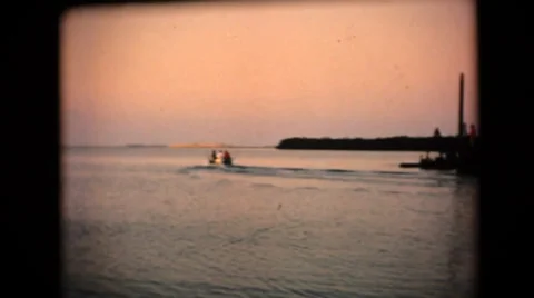 Driving Florida Keys sunset Stock Footage 37325468