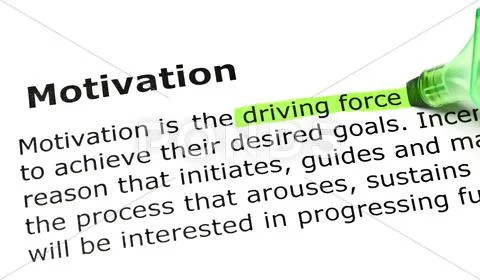 'driving force', under 'motivation' Stock Photos