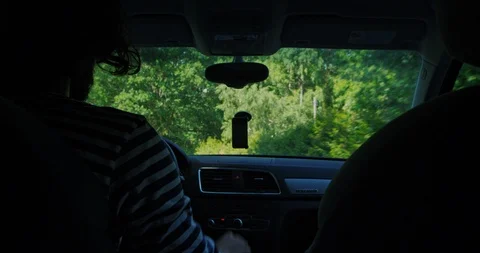 Driving in forest 스톡 동영상 108567628