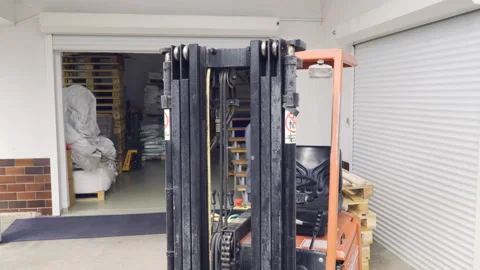 Driving forklift Stock Footage 131126586