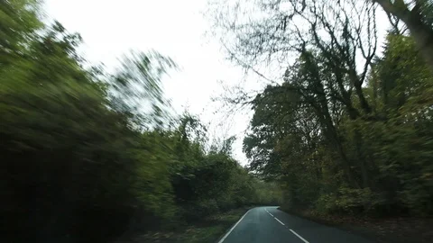 Driving forward shot through traditional British countryside 2 Stock Footage 118260308