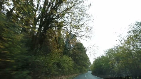 Driving forward shot through traditional British countryside 3 Stock Footage 118260310