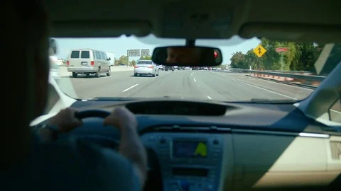 DRIVING ON FREEWAY TIME LAPSE POV Stock Footage 74930255