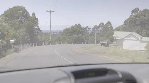 Driving front view car australia Stock Footage 68708051