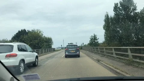 Driving in to Gatwick from M25 Stock Footage 112121955