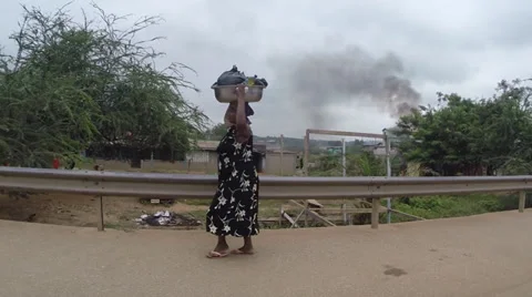 Driving in Ghana Stock Footage 34044525