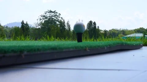 Driving Golf-ball Form The Golf Dispenser Stock Video Footage Stock Footage 63827540