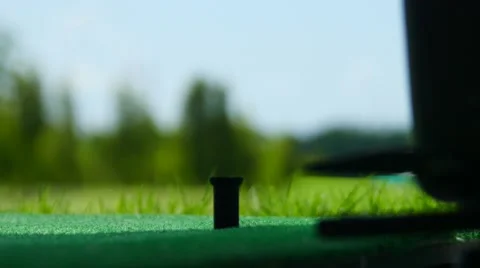 Driving Golf-ball Form The Golf Dispenser Stock Video Footage Stock Footage 63828221