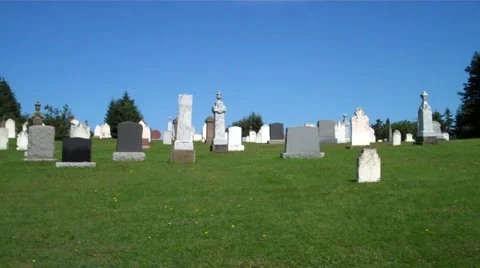 Driving by graveyard Video stock 1034133