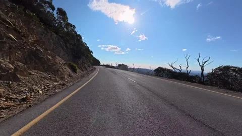 Driving Great Alpine Road - Hotham Heights 2 Stock Footage 332103295