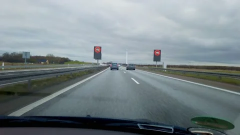 Driving on Great Belt Bridge on E20 from east to west Video stock 141115883