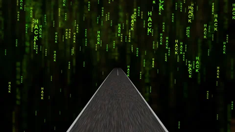 Driving into the hacking world Stock Footage 148175720