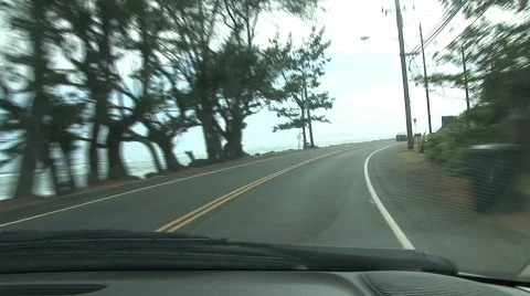 Driving in hawaii  Stock Footage 313924