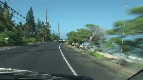 Driving in Hawaii Stock Footage 323225