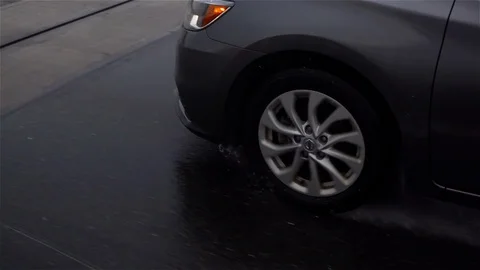 Driving in heavy rain Stock Footage 116068407