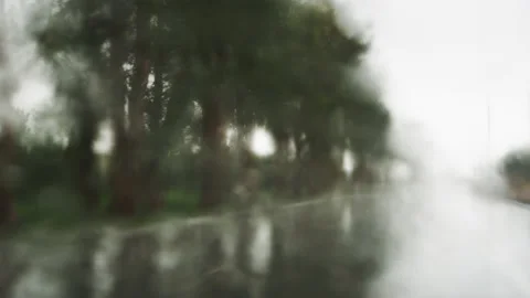 Driving in heavy rain Stock Footage 154687772