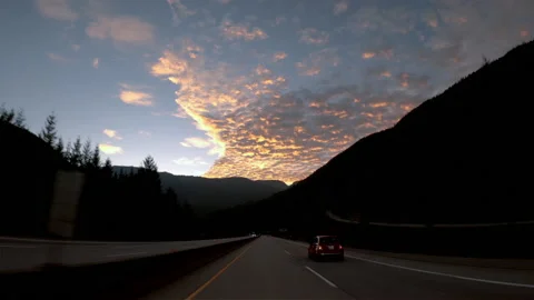 Driving at high speed on the expressway in the evening Stock Footage 141356564