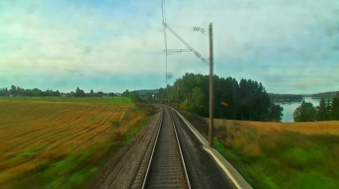 Driving the high speed train Stock Footage 786878