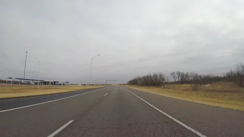 Driving on highway 287 in Texas Stock Footage 86022119