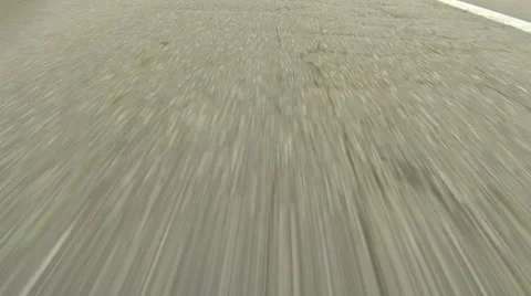 Driving on Highway - Close up view of Asphalt - No 6 Stock Footage 41841653