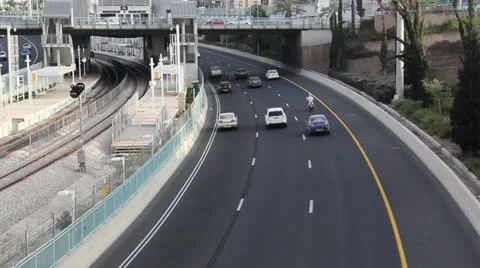 Driving on the highway Fast Stock Footage 24908020