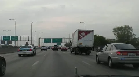 Driving on a highway Stock Footage 11814689