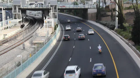 Driving on the highway Stock Footage 24996458