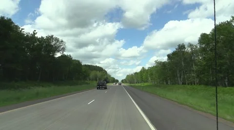 Driving on a highway Stock Footage 40649840