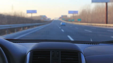Driving on the highway Stock Footage 40954815